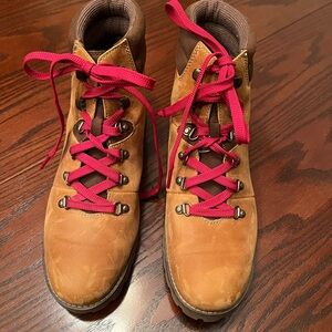 Timberland Brown Women’s Boots with Red Accents
